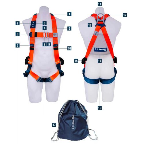 SpanSet 1100 Ergo Full Body Harness - M