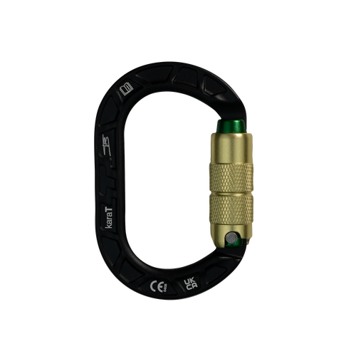 Teufelberger karaT Carabiner - Black/Gold/Green