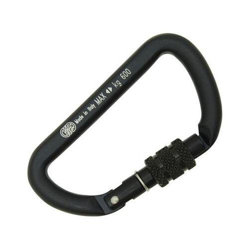 Kong Mini D Screw-Gate Accessory Carabiner - Black