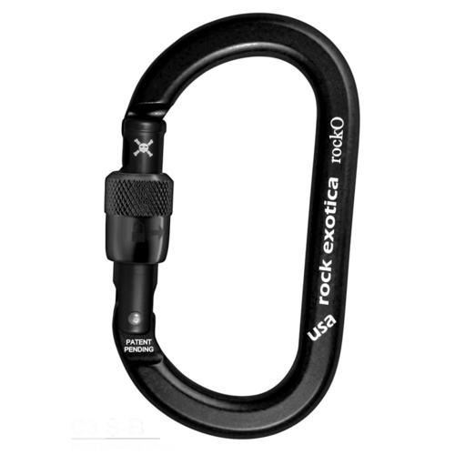 Rock Exotica rockO Screw-Lock Carabiner- Black
