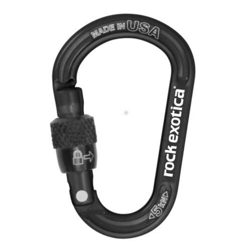 Rock Exotica RockX Screw-Lock Accessory Carabiner - Black