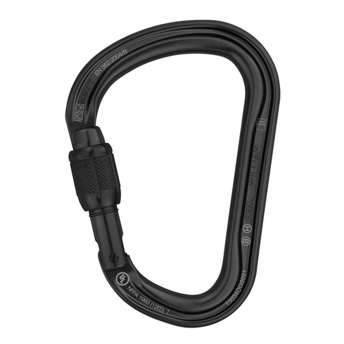 Petzl William Screw-Lock Carabiner - Black