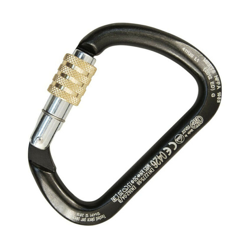 Kong 411.ZL1 X-Large D Screw Gate - Black/Polished/Bronze