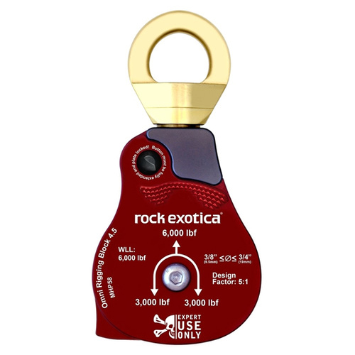 Rock Exotica Omni-Rigging Block 4.5"- Red