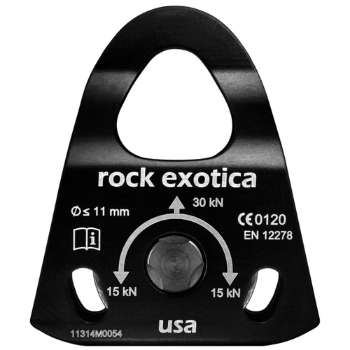 Rock Exotica Mini Machined 1.1" Pulley Single Sheave- Black