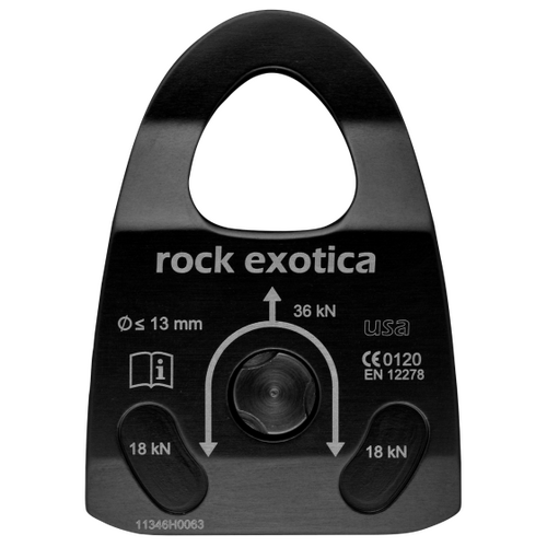 Rock Exotica Machined Rescue Pulley Single- Black