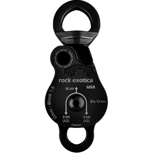 Rock Exotica 1.5" Omni-Block - Double Sheave - Black