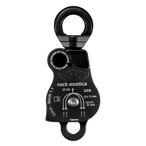 Rock Exotica Omni-Block 1.1" Double Sheave- Black