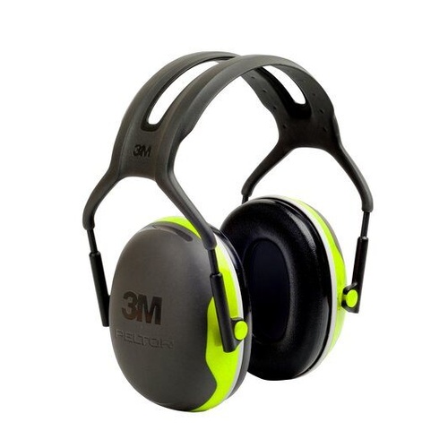3M X4A Ear Muff Set Class 5 (Headband, Green & Grey)
