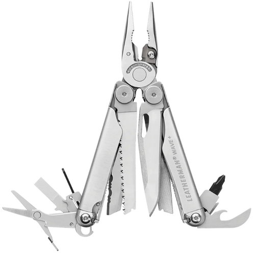 Leatherman Wave + - Stainless W/Nylon Button Sheath